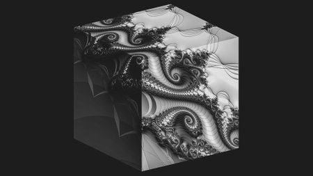 Abstract Computer generated Fractal design. A fractal is a never-ending pattern. Fractals are infinitely complex patterns that are self-similar across different scales. Great for cの写真素材