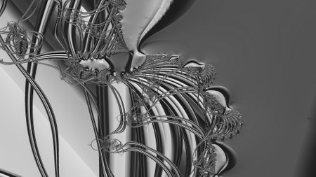 Abstract Computer generated Fractal design. A fractal is a never-ending pattern. Fractals are infinitely complex patterns that are self-similar across different scales. Great for cの写真素材