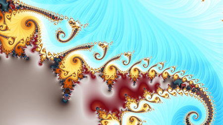 Abstract Computer generated Fractal design. A fractal is a never-ending pattern. Fractals are infinitely complex patterns that are self-similar across different scales. Great for cの写真素材