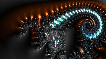 Abstract Computer generated Fractal design. A fractal is a never-ending pattern. Fractals are infinitely complex patterns that are self-similar across different scales. Great for cの写真素材