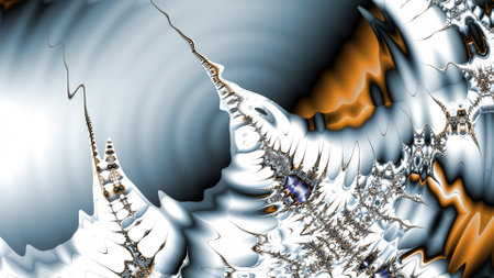Abstract Computer generated Fractal design. A fractal is a never-ending pattern. Fractals are infinitely complex patterns that are self-similar across different scales. Great for cの写真素材
