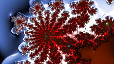 Abstract Computer generated Fractal design. A fractal is a never-ending pattern. Fractals are infinitely complex patterns that are self-similar across different scales. Great for cの写真素材