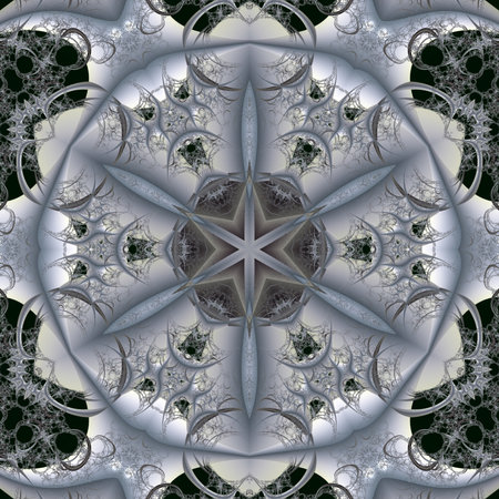 Abstract Computer generated Fractal design. A fractal is a never-ending pattern. Fractals are infinitely complex patterns that are self-similar across different scales. Great for cの写真素材