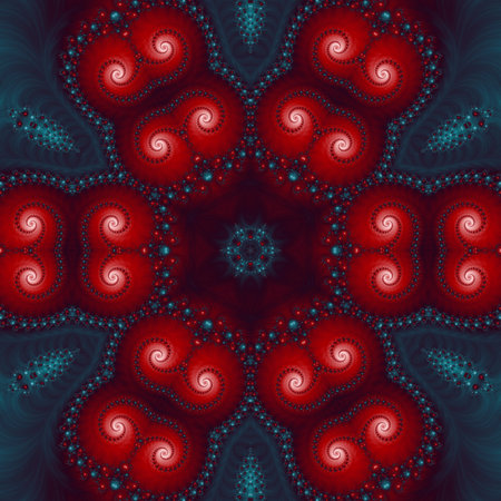 Abstract Computer generated Fractal design. A fractal is a never-ending pattern. Fractals are infinitely complex patterns that are self-similar across different scales. Great for cの写真素材
