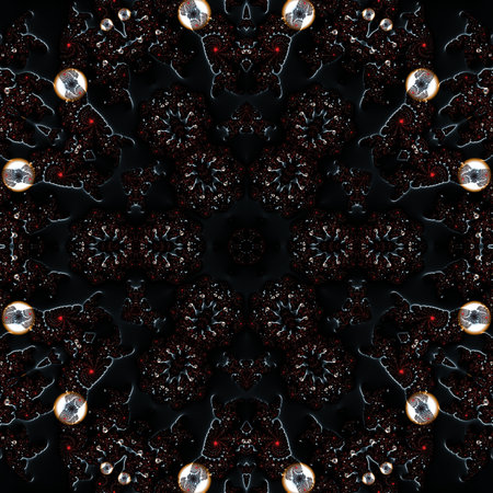 Abstract Computer generated Fractal design. A fractal is a never-ending pattern. Fractals are infinitely complex patterns that are self-similar across different scales. Great for cの写真素材