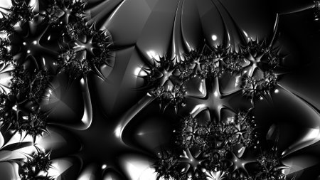 Abstract Computer generated Fractal design. A fractal is a never-ending pattern. Fractals are infinitely complex patterns that are self-similar across different scales. Great for cの写真素材
