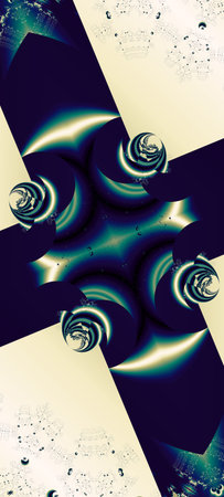 Abstract Computer generated Fractal design. A fractal is a never-ending pattern. Fractals are infinitely complex patterns that are self-similar across different scales. Great for cの写真素材