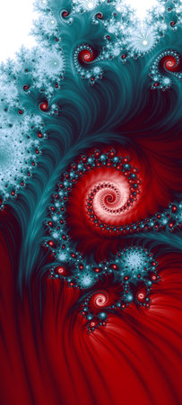 Abstract Computer generated Fractal design. A fractal is a never-ending pattern. Fractals are infinitely complex patterns that are self-similar across different scales. Great for cの写真素材