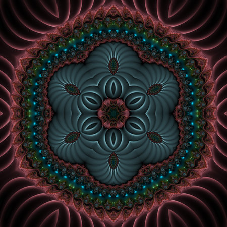 Abstract Computer generated Fractal design. A fractal is a never-ending pattern. Fractals are infinitely complex patterns that are self-similar across different scales. Great for cの写真素材