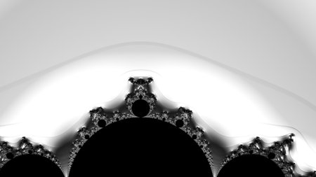 Digital abstract fractal background generated at computer in black and white.の写真素材