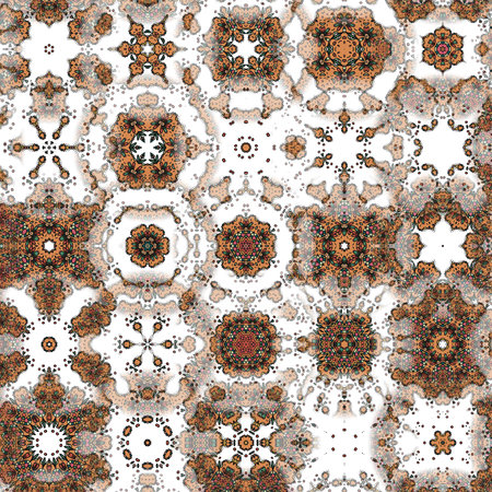 Abstract colorful seamless kaleidoscope pattern. Beautiful multicolor kaleidoscope texture. Unique...