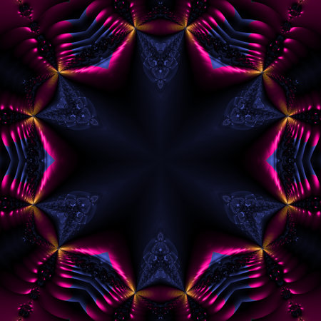 3D render of plastic background seamless tile with embossed abstract colorful pattern symmetryの写真素材