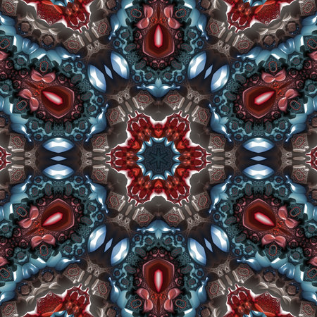 Kaleidoscope of color with beautiful ornamental - Thorough background summary - seamless