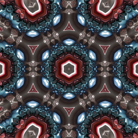 Kaleidoscope of color with beautiful ornamental - Thorough background summary - seamless