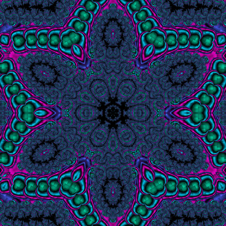 Kaleidoscope of color with beautiful ornamental - Thorough background summary - seamless
