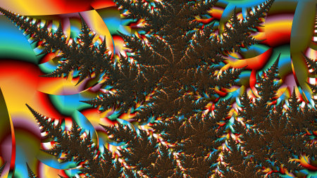 Abstract fractal. Fractal art background for creative design. Decoration for wallpaper, desktop, poster, cover booklet. Print for clothes, t-shirt. Creative illustration for designの写真素材