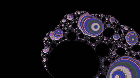 Abstract fractal. Fractal art background for creative design. Decoration for wallpaper, desktop, poster, cover booklet. Print for clothes, t-shirt. Creative illustration for designの写真素材