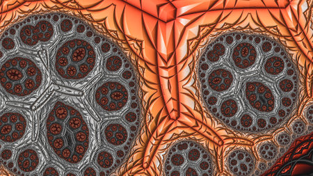 Abstract Computer generated Fractal design. A fractal is a never-ending pattern. Fractals are infinitely complex patterns that are self-similar across different scales.の写真素材