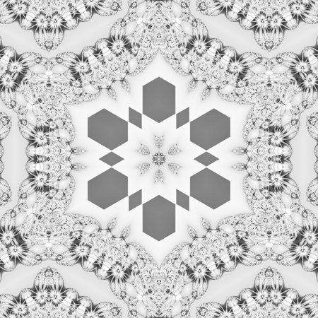 Abstract fractal kaleidoscope background. Beautiful multicolor kaleidoscope texture. Unique kaleidoscope design.の写真素材