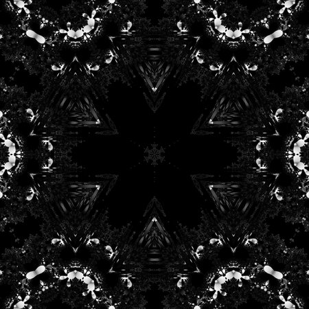 Abstract fractal kaleidoscope background. Beautiful multicolor kaleidoscope texture. Unique kaleidoscope design.の写真素材