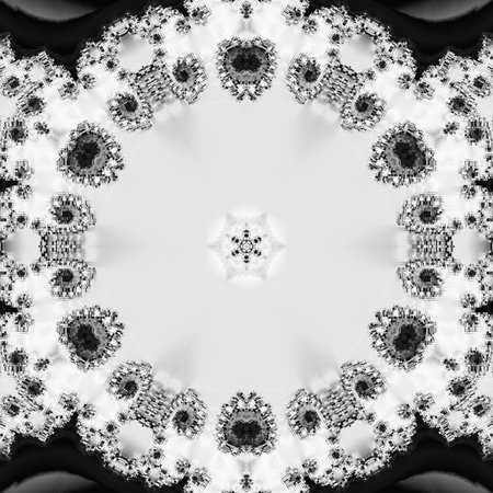 Abstract fractal kaleidoscope background. Beautiful multicolor kaleidoscope texture. Unique kaleidoscope design.の写真素材