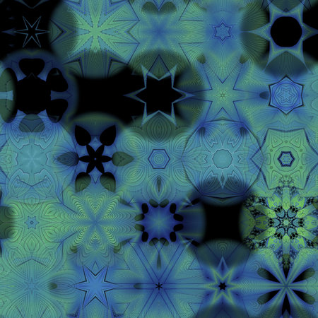 Seamless pattern with snowflakes on a dark blue background
