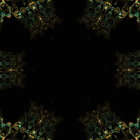 Abstract fractal. Fractal art background for creative design. Decoration for wallpaper, desktop, poster, cover booklet. Print for clothes, t-shirt. Creative illustration for designの写真素材