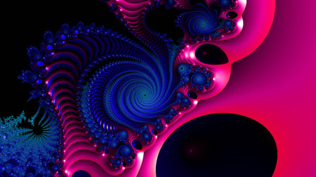 Abstract fractal. Fractal art background for creative design. Decoration for wallpaper, desktop, poster, cover booklet. Print for clothes, t-shirt. Creative illustration for designの写真素材