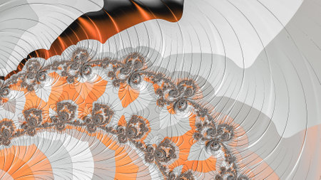 Abstract fractal. Fractal art background for creative design. Decoration for wallpaper, desktop, poster, cover booklet. Print for clothes, t-shirt. Creative illustration for designの写真素材