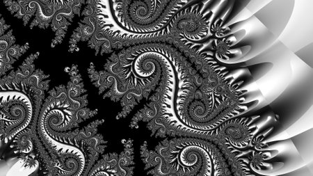 Abstract Computer generated Fractal design. A fractal is a never-ending pattern. Fractals are infinitely complex patterns that are self-similar across different scales.の写真素材