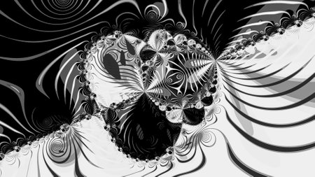Abstract Computer generated Fractal design. A fractal is a never-ending pattern. Fractals are infinitely complex patterns that are self-similar across different scales.の写真素材