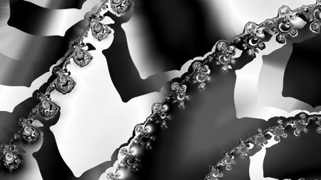 Abstract Computer generated Fractal design. A fractal is a never-ending pattern. Fractals are infinitely complex patterns that are self-similar across different scales.の写真素材