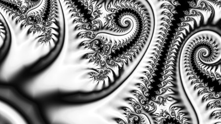 Abstract Computer generated Fractal design. A fractal is a never-ending pattern. Fractals are infinitely complex patterns that are self-similar across different scales.の写真素材