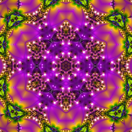 Abstract fractal computer generated composition with various geometrical shapes.の写真素材
