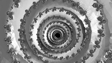 Fractal art background for creative design. Abstract fractal. Decoration for wallpaper, desktop, poster, cover booklet. Print for clothes, t-shirt. Creative illustration for designの写真素材
