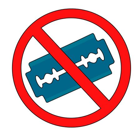 World Suicide Prevention Day Celebrate in September 10, 2019. Razor blade. Isolated stock vector illustrationのイラスト素材