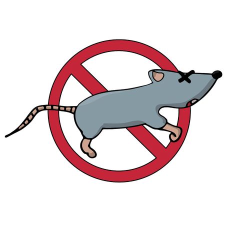 anti pests sign. no mouse, rat. isolated stock vector illustrationのイラスト素材