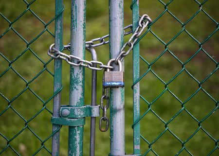 Locked Fenceの写真素材