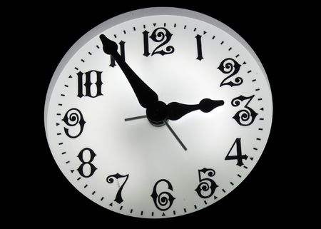 Isolated Clock In The Darkの写真素材