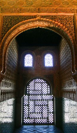 Inside the Alhambra,Granada, Andalucia, Spainのeditorial素材
