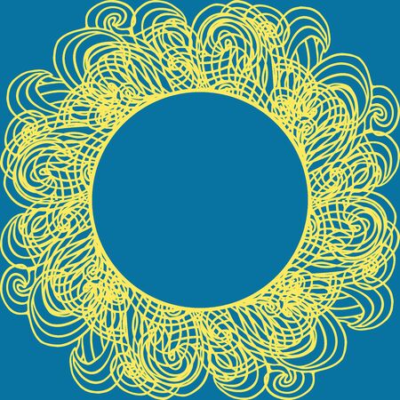 Abstract ornament round frameのイラスト素材