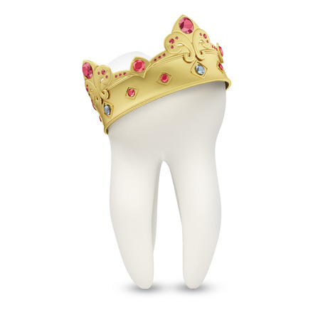 Tooth with a crown on itの写真素材