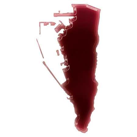 Pool of blood (or wine) that formed the shape of Gibraltar. (series)の写真素材