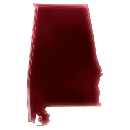 Pool of blood (or wine) that formed the shape of Alabama. (series)の写真素材