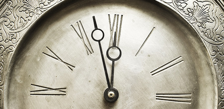 Watch clock in closeup shot 