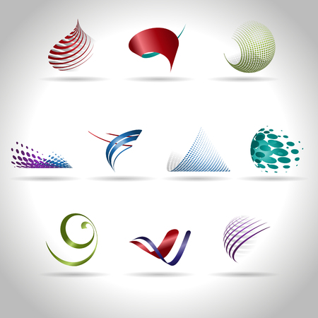 Abstract web Icon and logo sample, vector illusrationのイラスト素材