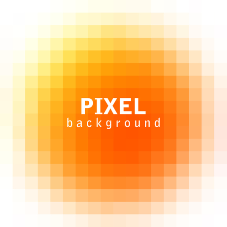 Abstract pixel orange cubic background, vector illustrationのイラスト素材