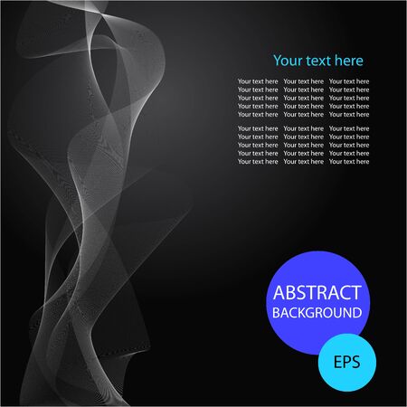 Abstract smoke on dark background, vector illustrationのイラスト素材
