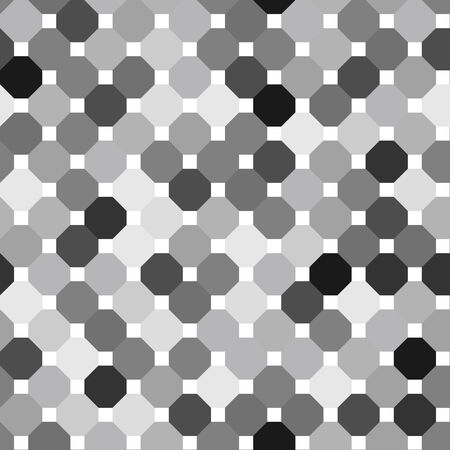 Vector illustration of monochrome seamless pattern with polygonsのイラスト素材