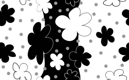 Vector seamless wallpaper pattern with flowersのイラスト素材